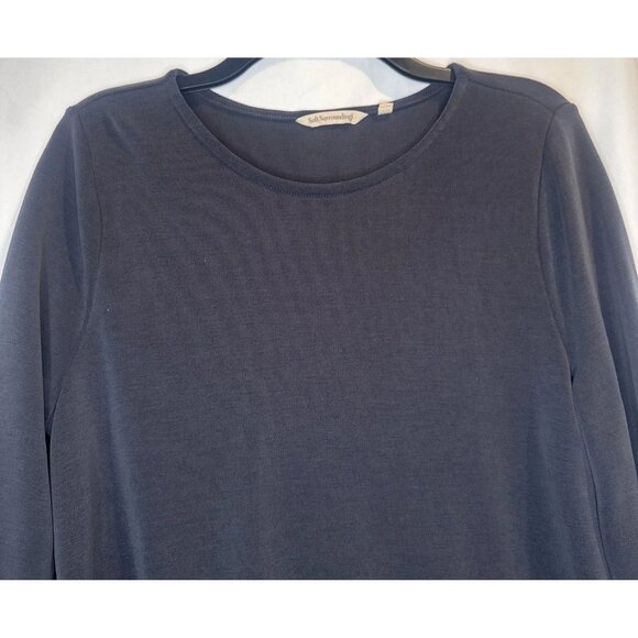 Soft Surroundings Women’s Dark Gray Long Sleeve Modal Tunic Blouse Top Sz M - Picture 2 of 10
